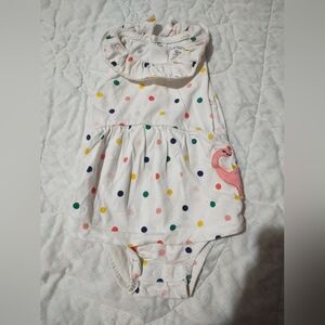 Sleeveless baby girl Dino dress